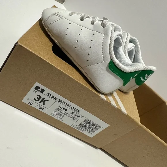 adidas | Shoes | Adidas White And Green Baby Walker Shoes | Poshmark